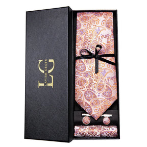 Conjunto Gravata de Seda Estampada Invoux NVX153 1234567891234567891234
