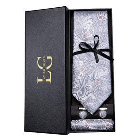 Conjunto Gravata de Seda Estampada Invoux NVX153 1234567891234567891