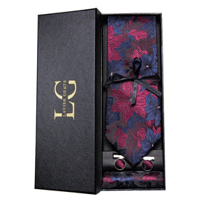 Conjunto Gravata de Seda Estampada Invoux NVX153 12345678912345678