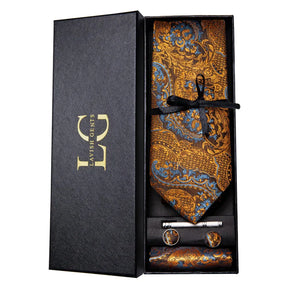 Conjunto Gravata de Seda Estampada Invoux NVX153 123456789123