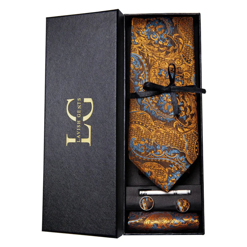 Conjunto Gravata de Seda Estampada Invoux NVX153 123456789123