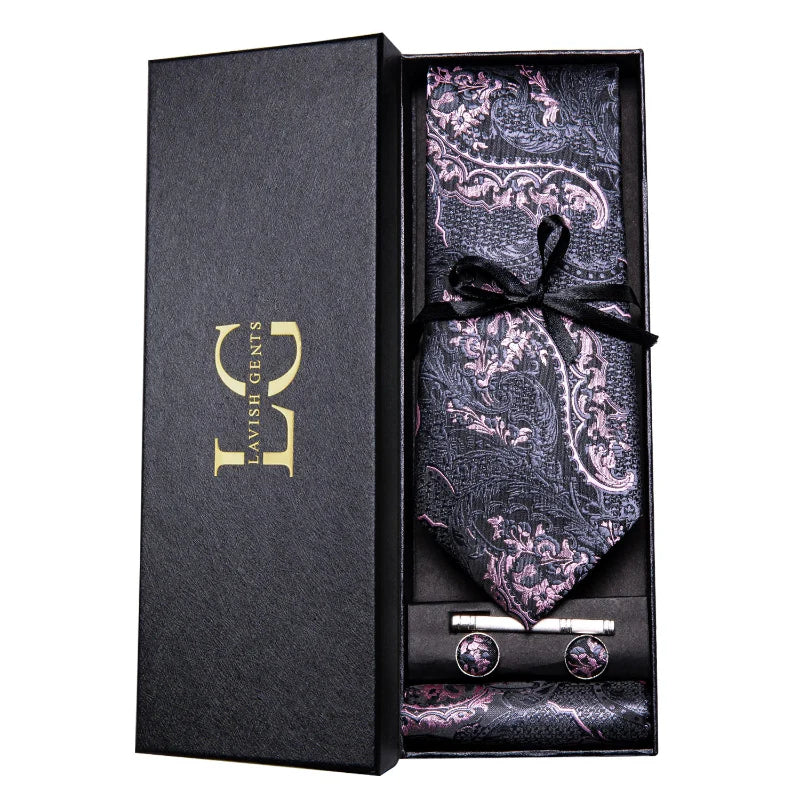 Conjunto Gravata de Seda Estampada Invoux NVX153 12345678912