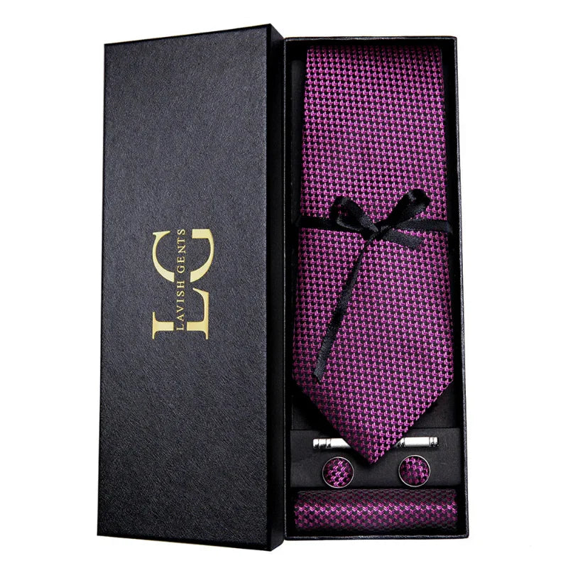 Conjunto Gravata de Seda Estampada Invoux NVX153 1234567891