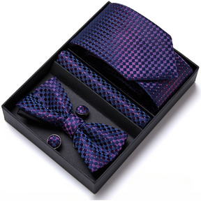 Conjunto Gravata de Seda Estampada Premium NVX151 1234567