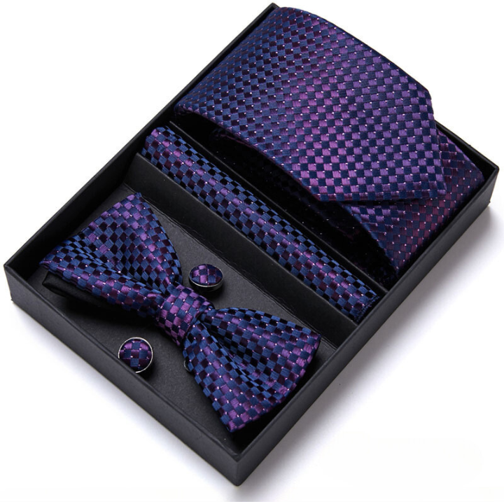 Conjunto Gravata de Seda Estampada Premium NVX151 1234567