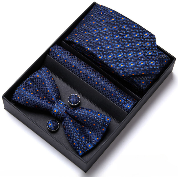 Conjunto Gravata de Seda Estampada Premium NVX151 12345