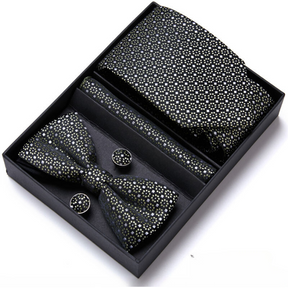 Conjunto Gravata de Seda Estampada Premium NVX151 1234