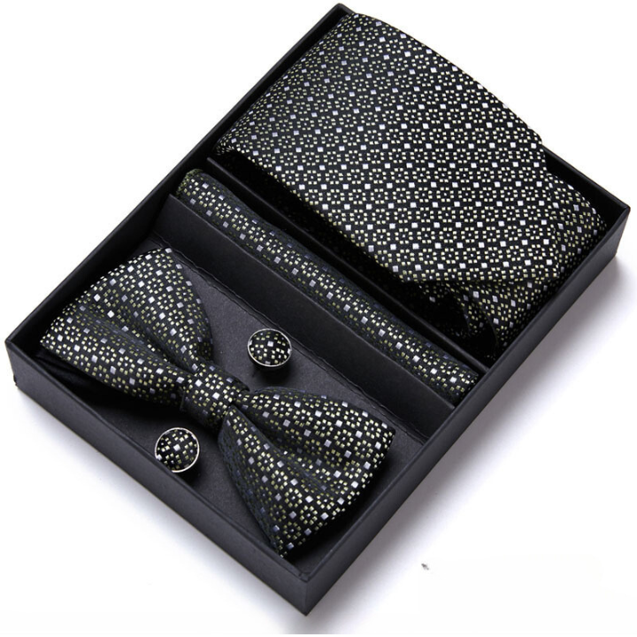 Conjunto Gravata de Seda Estampada Premium NVX151 1234