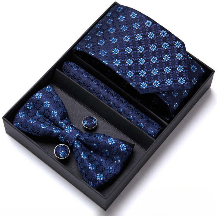 Conjunto Gravata de Seda Estampada Premium NVX151 123