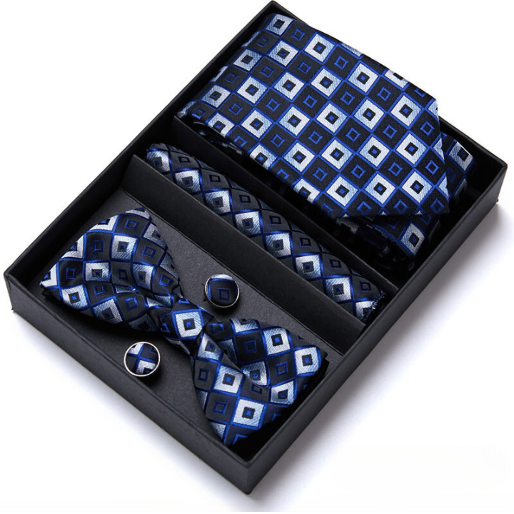 Conjunto Gravata de Seda Estampada Premium NVX151 1