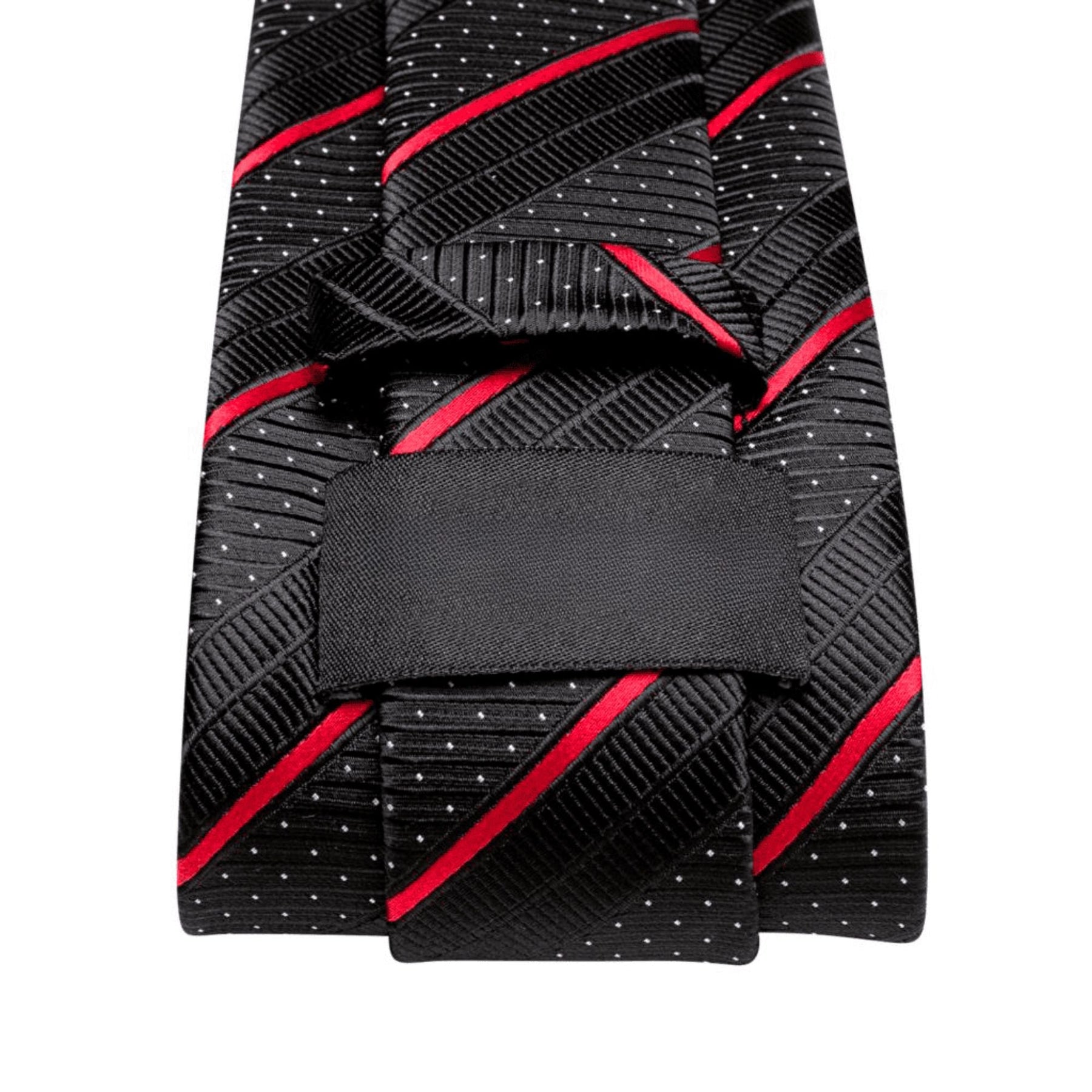 Conjunto Gravata de Seda Invoux NVX134 Preta e Vermelha 4