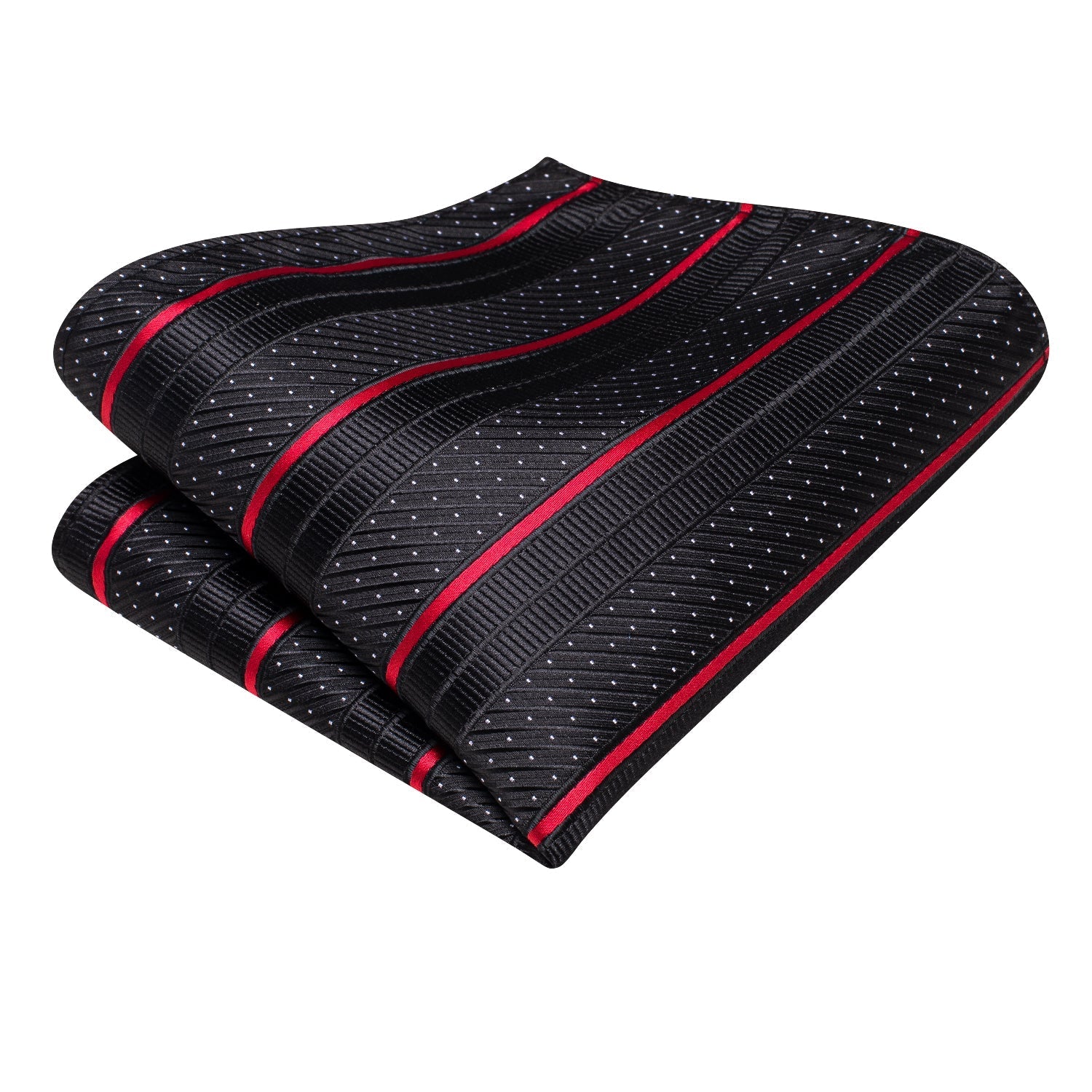 Conjunto Gravata de Seda Invoux NVX134 Preta e Vermelha 5