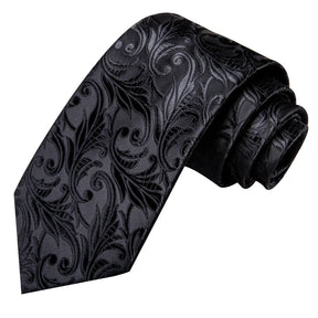 Conjunto Gravata de Seda Invoux NVX141 Preto Estampado 2