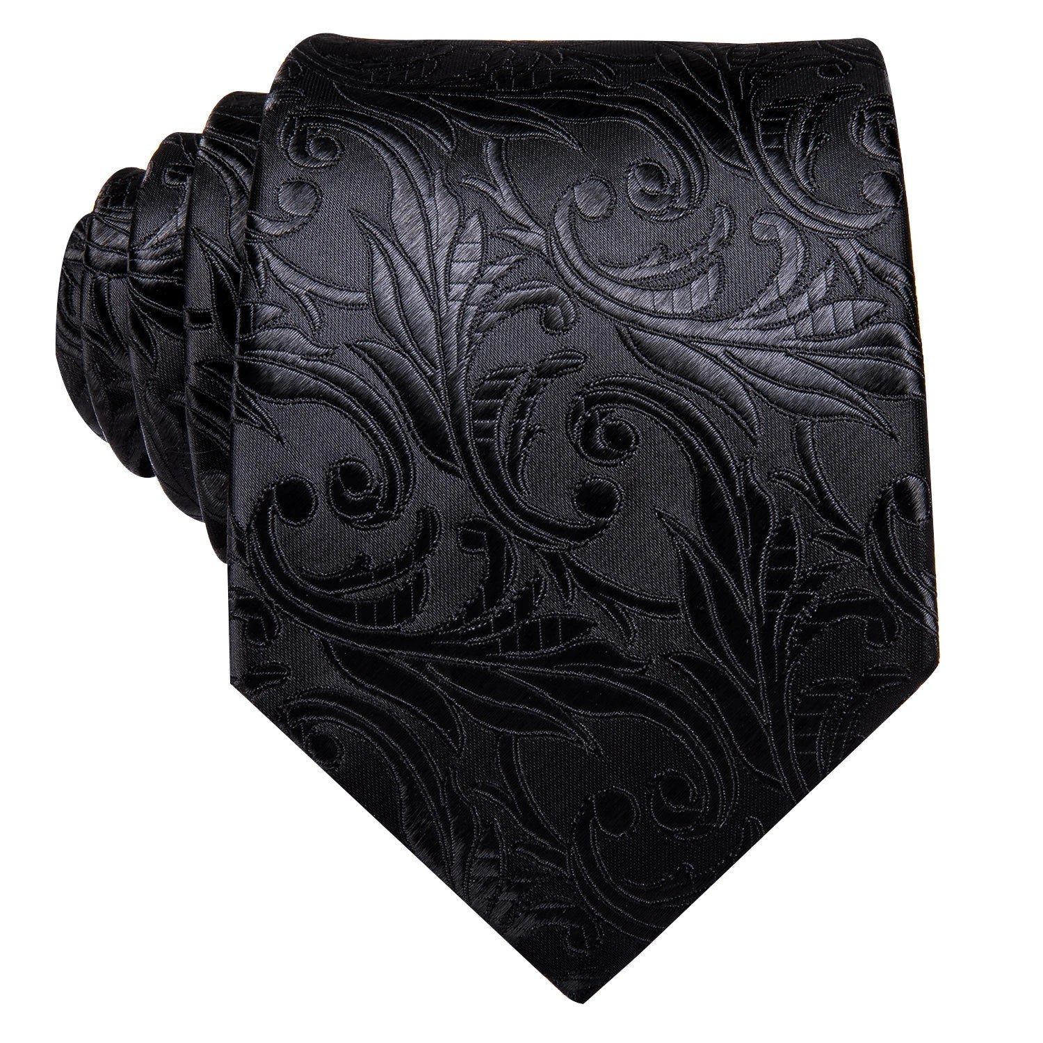 Conjunto Gravata de Seda Invoux NVX141 Preto Estampado 4