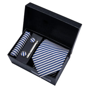 Conjunto Gravata de Seda Listrada Invoux NVX149 12345678912345678