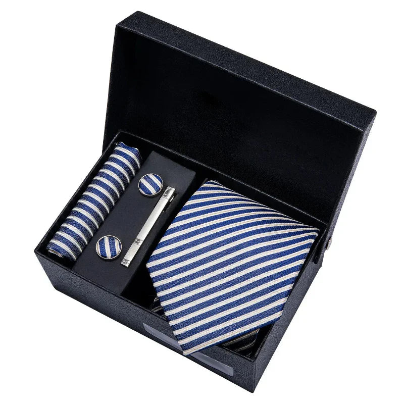 Conjunto Gravata de Seda Listrada Invoux NVX149 12345678912345678