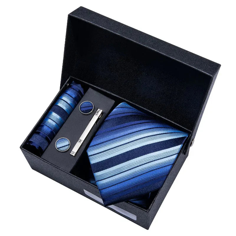 Conjunto Gravata de Seda Listrada Invoux NVX149 123456789