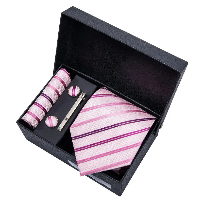 Conjunto Gravata de Seda Listrada Invoux NVX149 12345