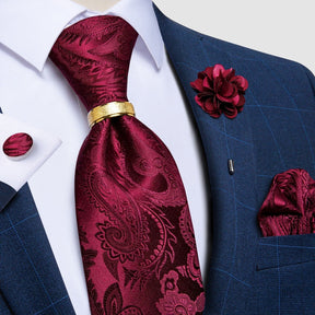 Gravata de Seda Estampada Invoux NVX139 Marsala
