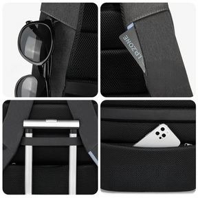Mochila Executiva Invoux Atlas – Notebook 17", Impermeável com Porta USB