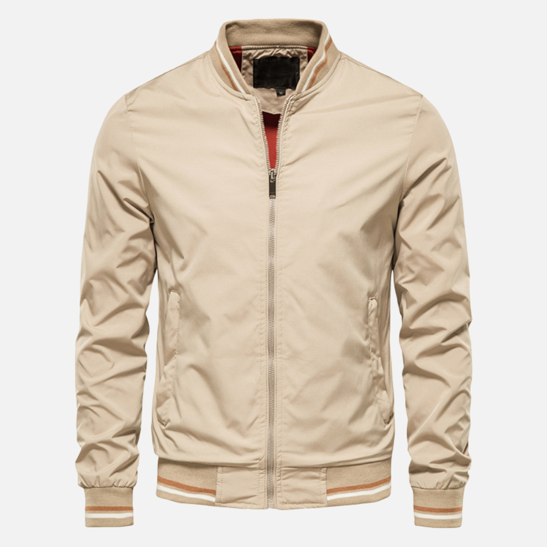 Jaqueta Bomber Masculina Bege Invoux NVX114