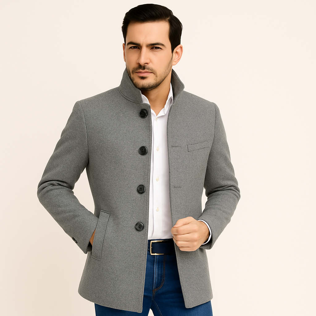 Jaqueta Masculina Elegance Cinza NVX105