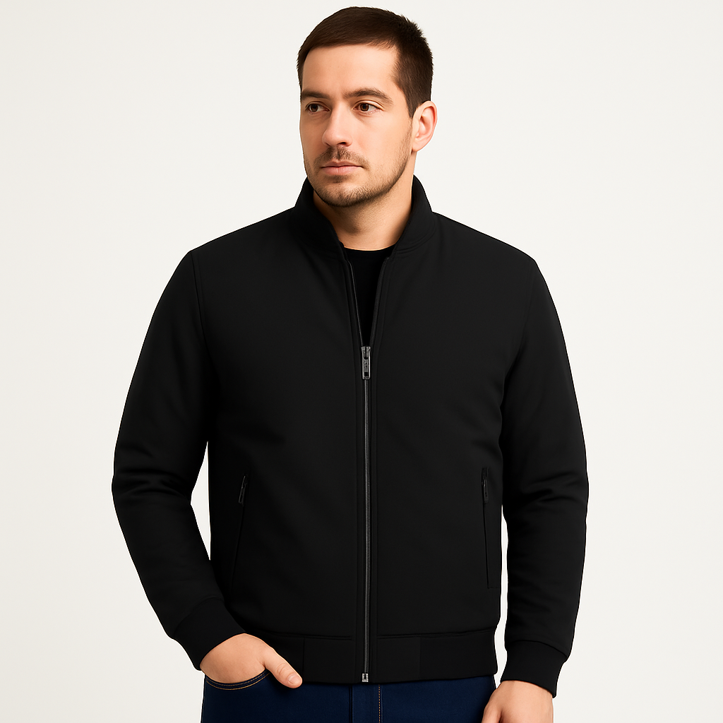 Jaqueta Masculina Preta com Forro Acolchoado Deluxe NVX102