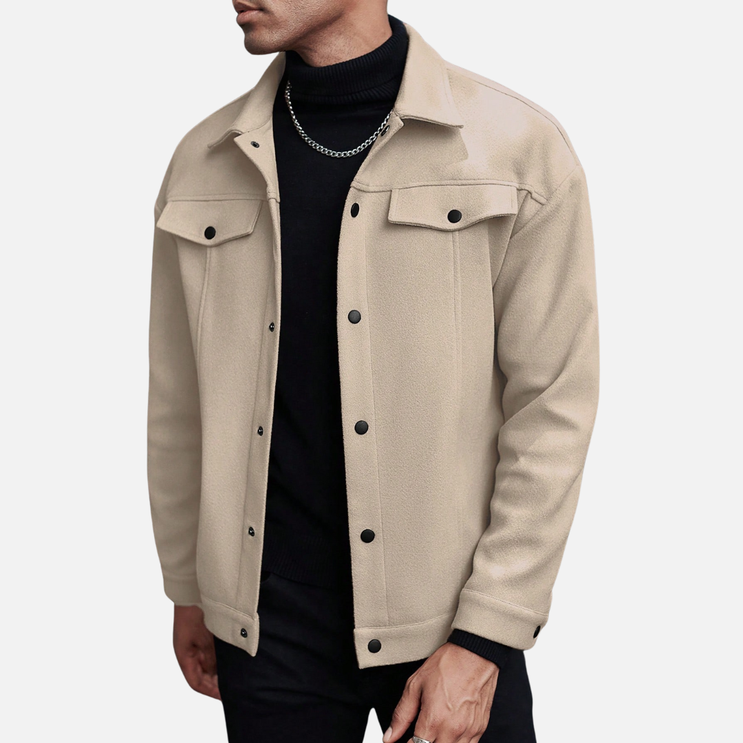 Jaqueta Masculina Veludo Bege Invoux NVX119