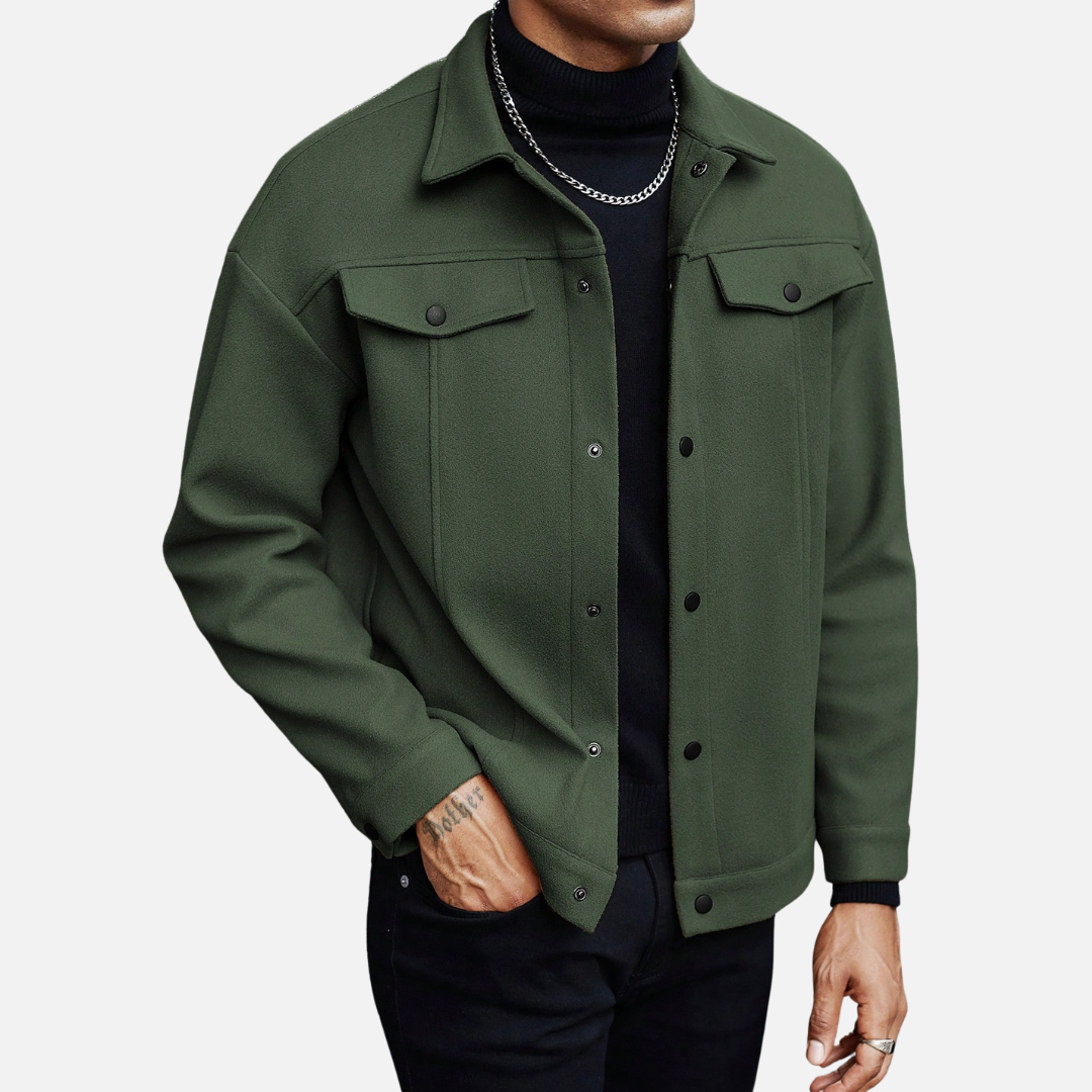 Jaqueta Masculina Veludo Verde Invoux NVX119 