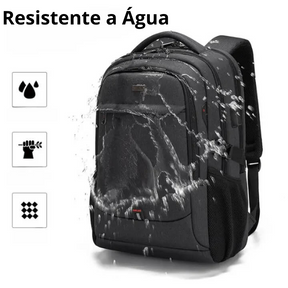 Mochila Executiva Invoux Atlas – Notebook 17", Impermeável com Porta USB