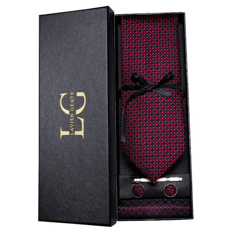Conjunto Gravata de Seda Estampada Invoux NVX153 1234567891234567891234567891
