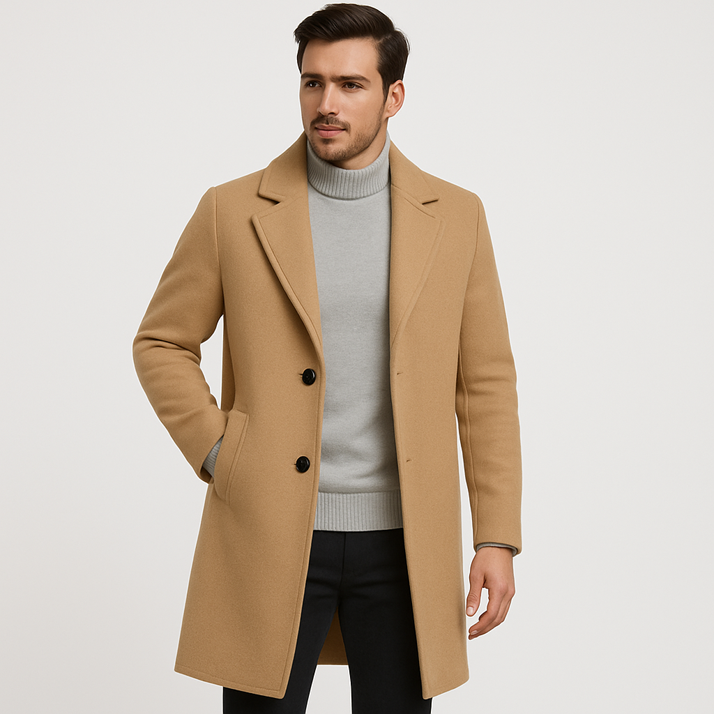 Sobretudo Masculino Bege Invoux NVX110