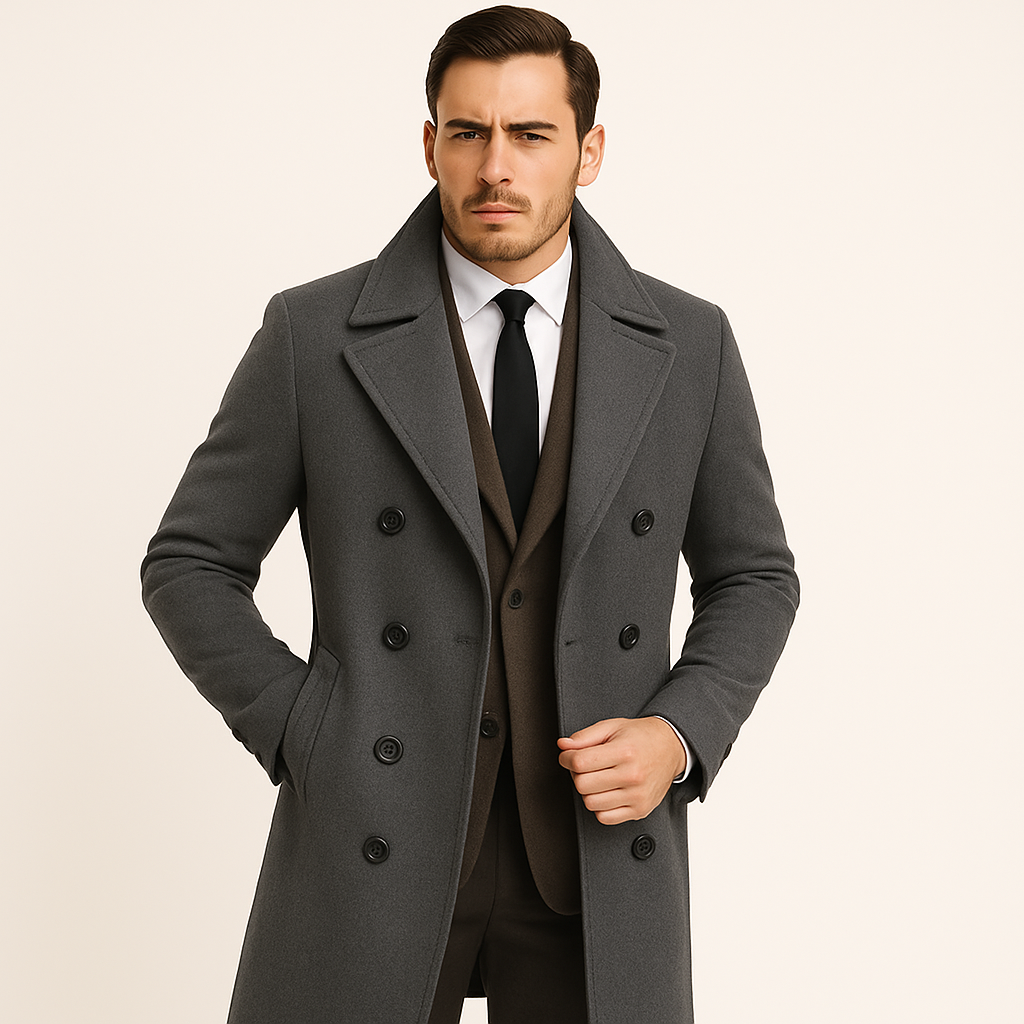 Sobretudo Masculino Cinza Exodo NVX106