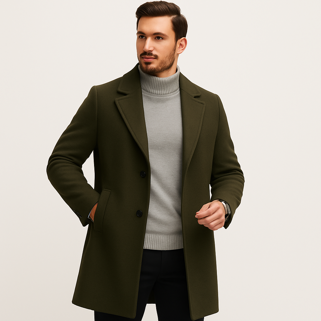 Sobretudo Masculino Verde Militar Invoux NVX110