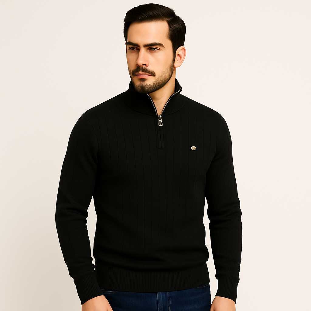 Suéter Masculino em La Preto NVX107