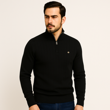 Suéter Masculino em La Preto NVX107