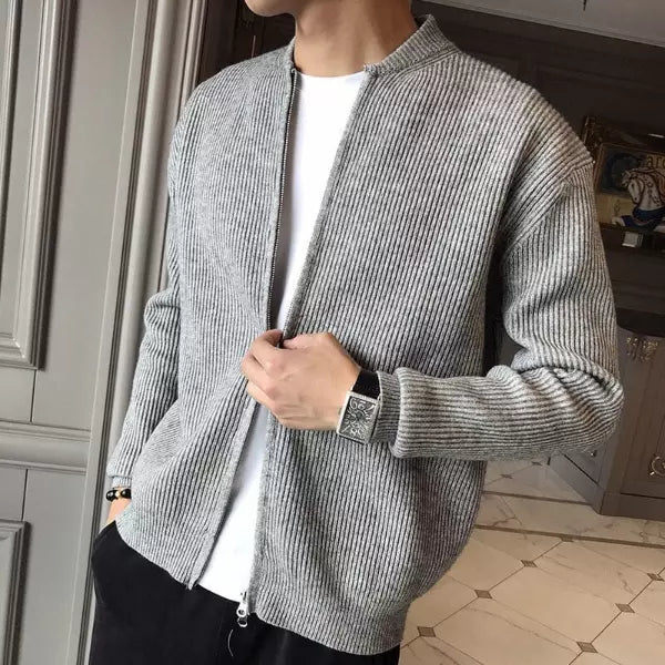 Suéter Masculino Clássico com Zíper Invoux