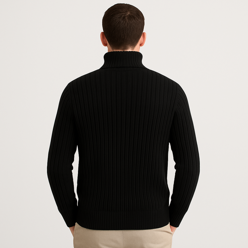 Sueter Básico Gola Alta Invoux NVX124 Preto Costas 1