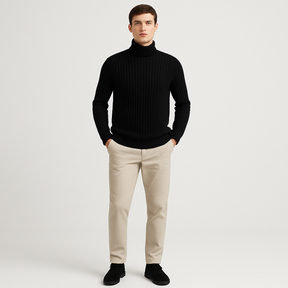Sueter Basico Gola Alta Invoux NVX124 Preto Corpo Inteiro