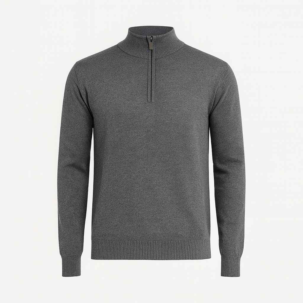 Sueter Basico com Ziper Invoux NVX125 Cinza